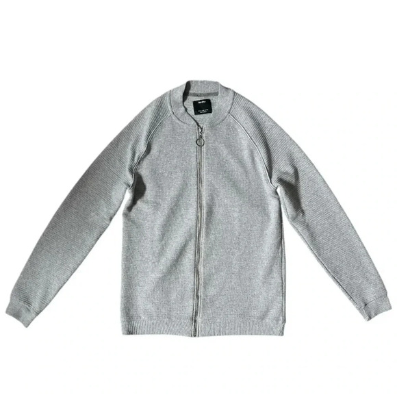 Bershka Sweaters - Bershka Full-Zip Sweater Grey Women's Size‎ Medium